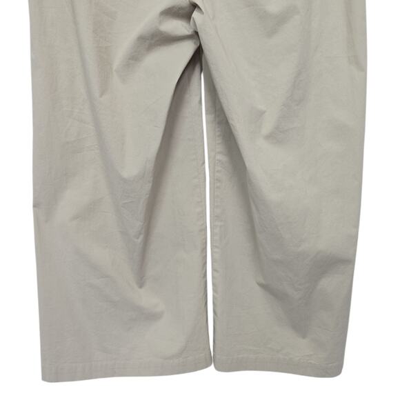 Eileen Fisher Organic Cotton Cream Wide Leg High Rise Cropped Pants Size Small - Picture 10 of 10